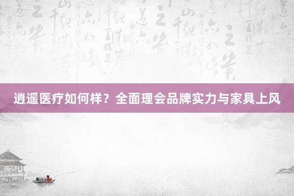 逍遥医疗如何样？全面理会品牌实力与家具上风
